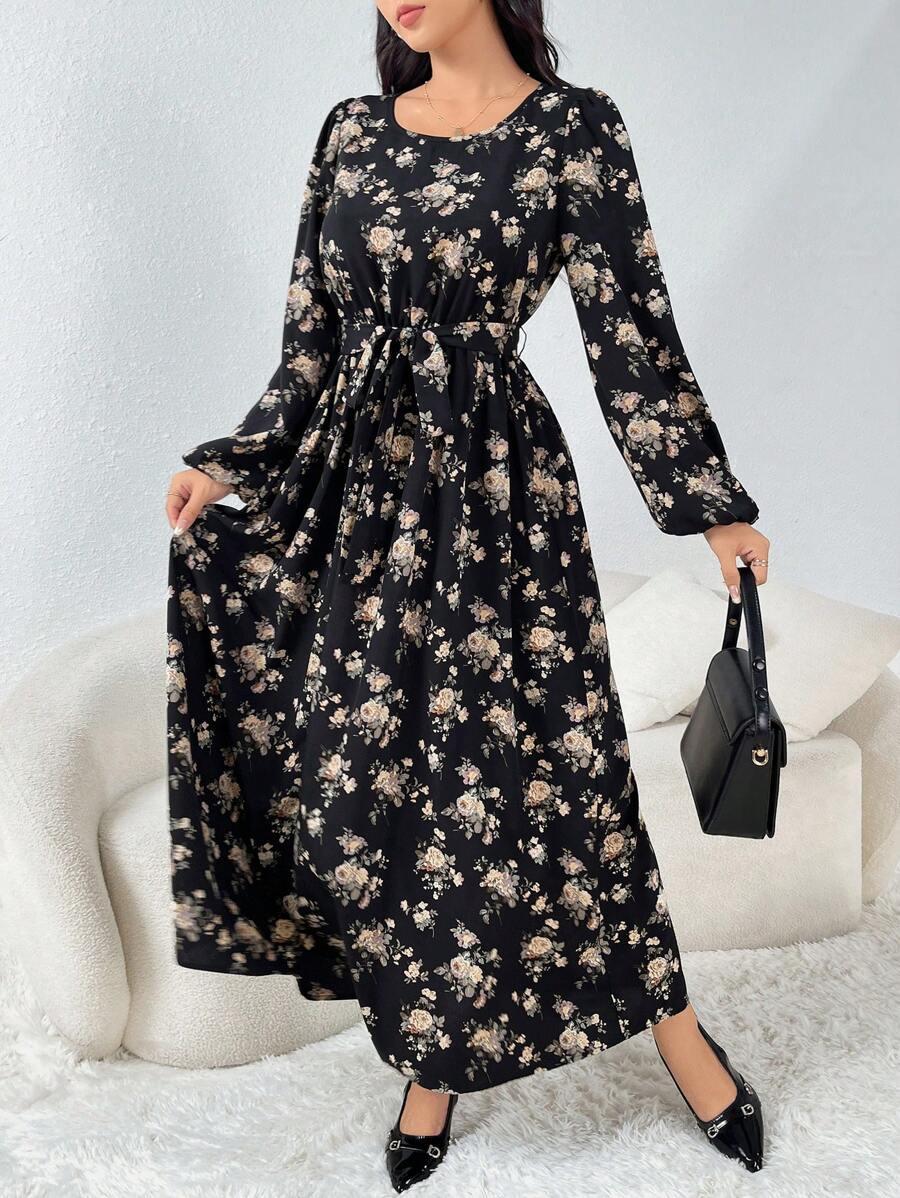 MULVARI MAXI SUKIENKA WZÓR KWIATY PK01__M