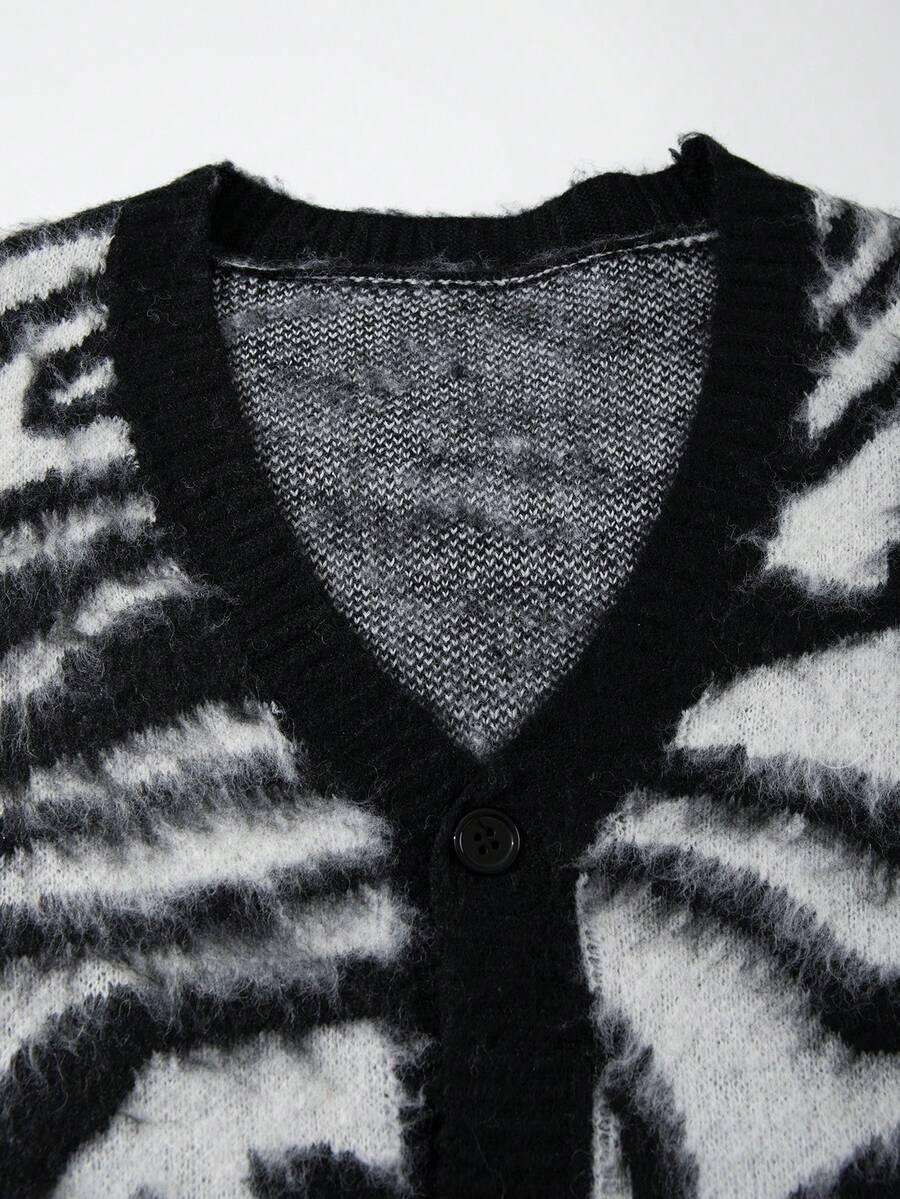 SHEIN ROZPINANY SWETER WZÓR S06__XXL