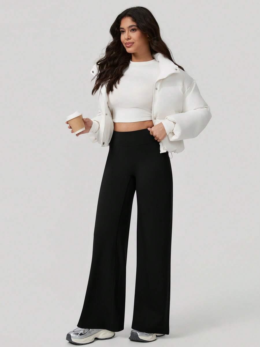 SHEIN CZARNE LEGGINSY WYSOKI STAN S06__S
