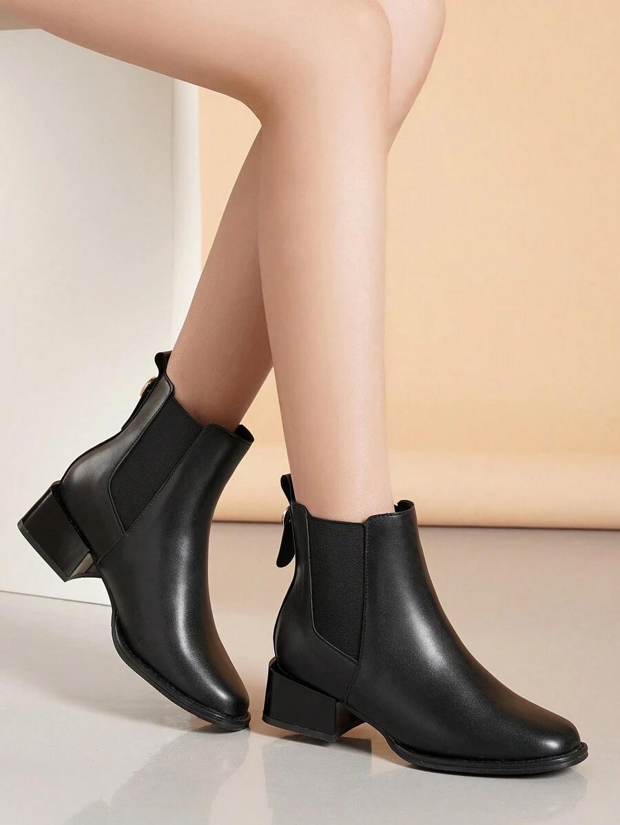 SHEIN CZARNE BOTKI IMITACJA SKÓRY W01__39