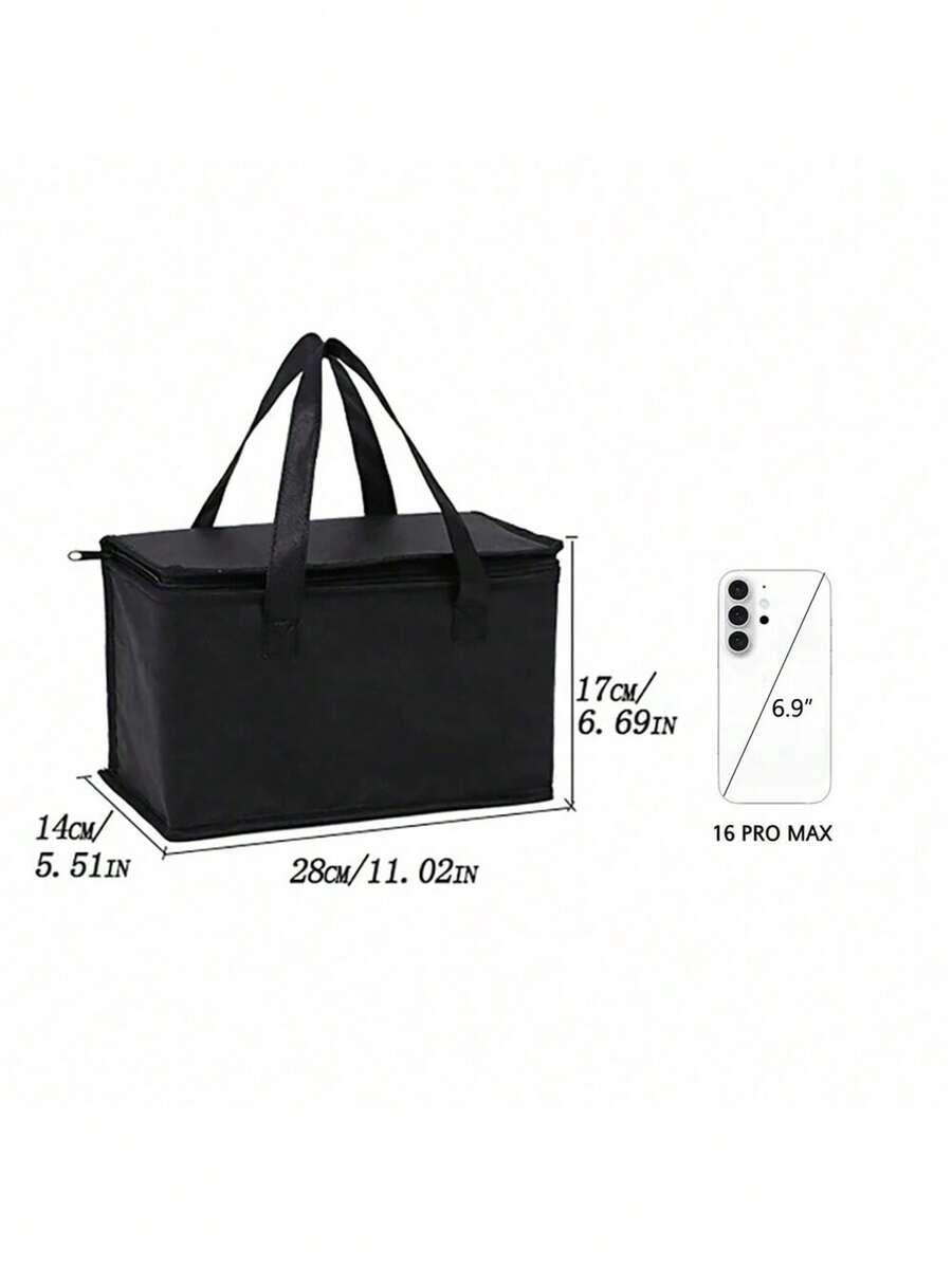 SHEIN CZARNA TORBA TERMICZNA S07__28X17X14