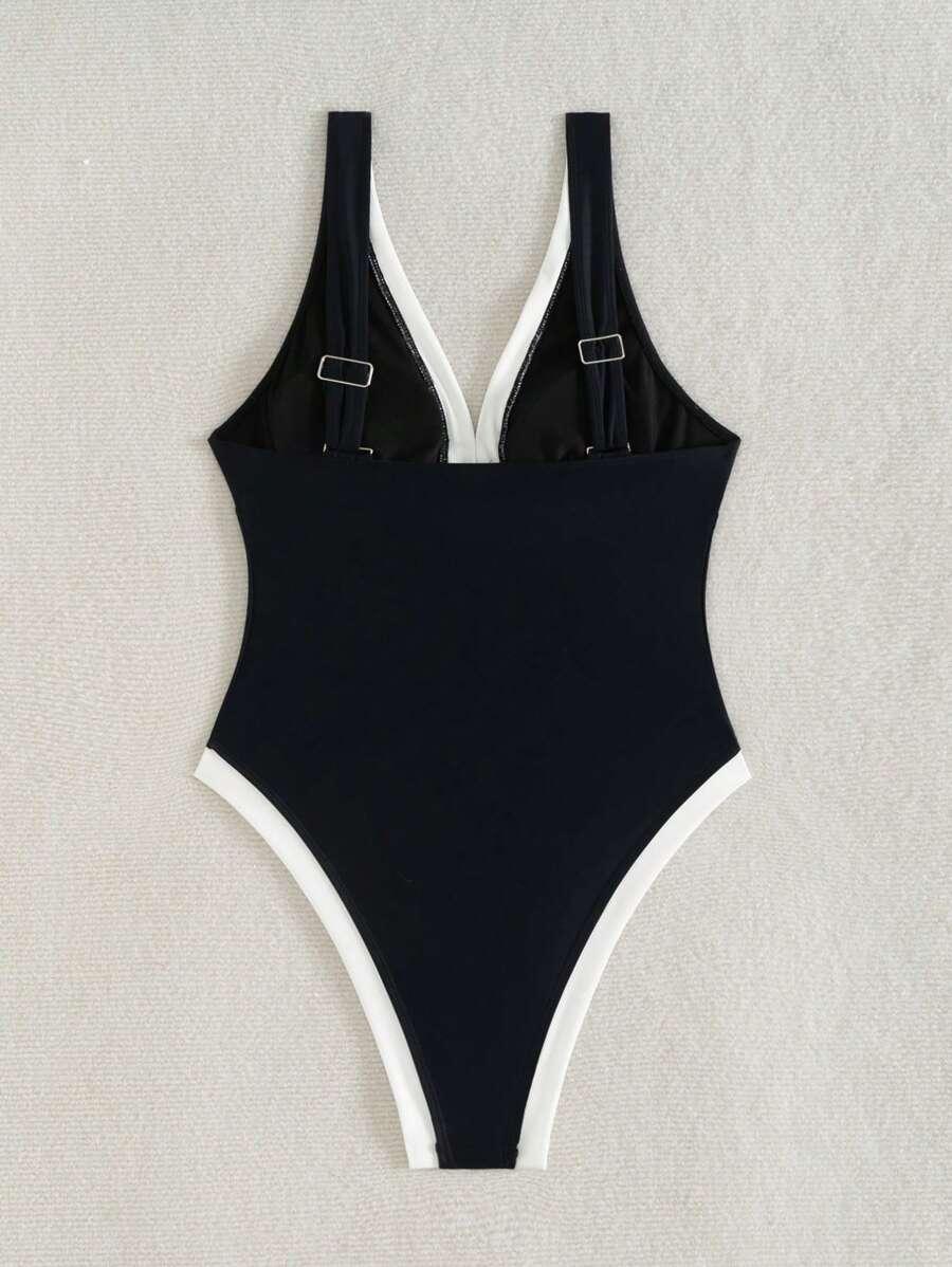 SHEIN JEDNOCZĘŚCIOWY STRÓJ KĄPIELOWY S09__L