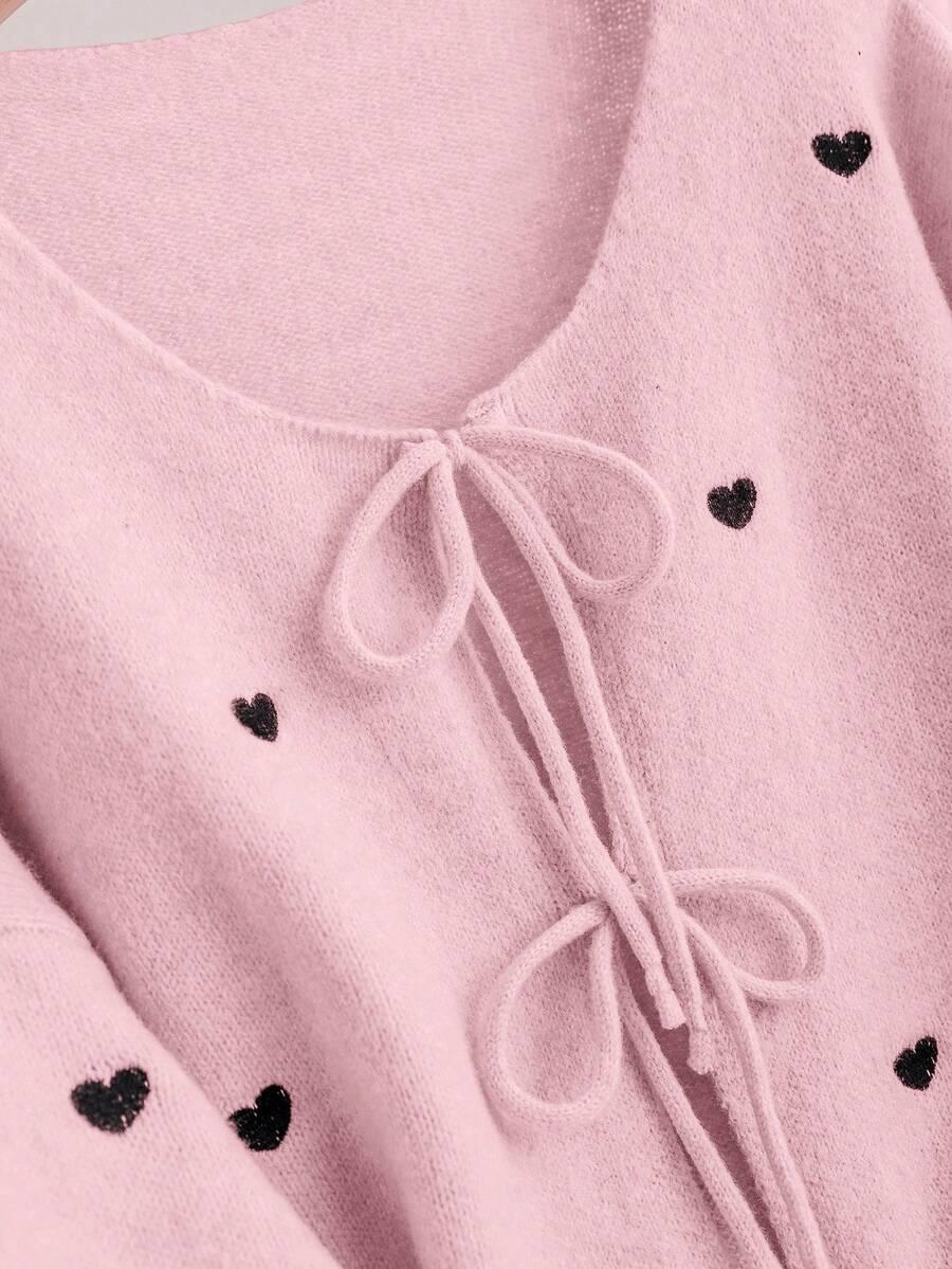 SHEIN RÓŻOWY KARDIGAN WZÓR S06__54