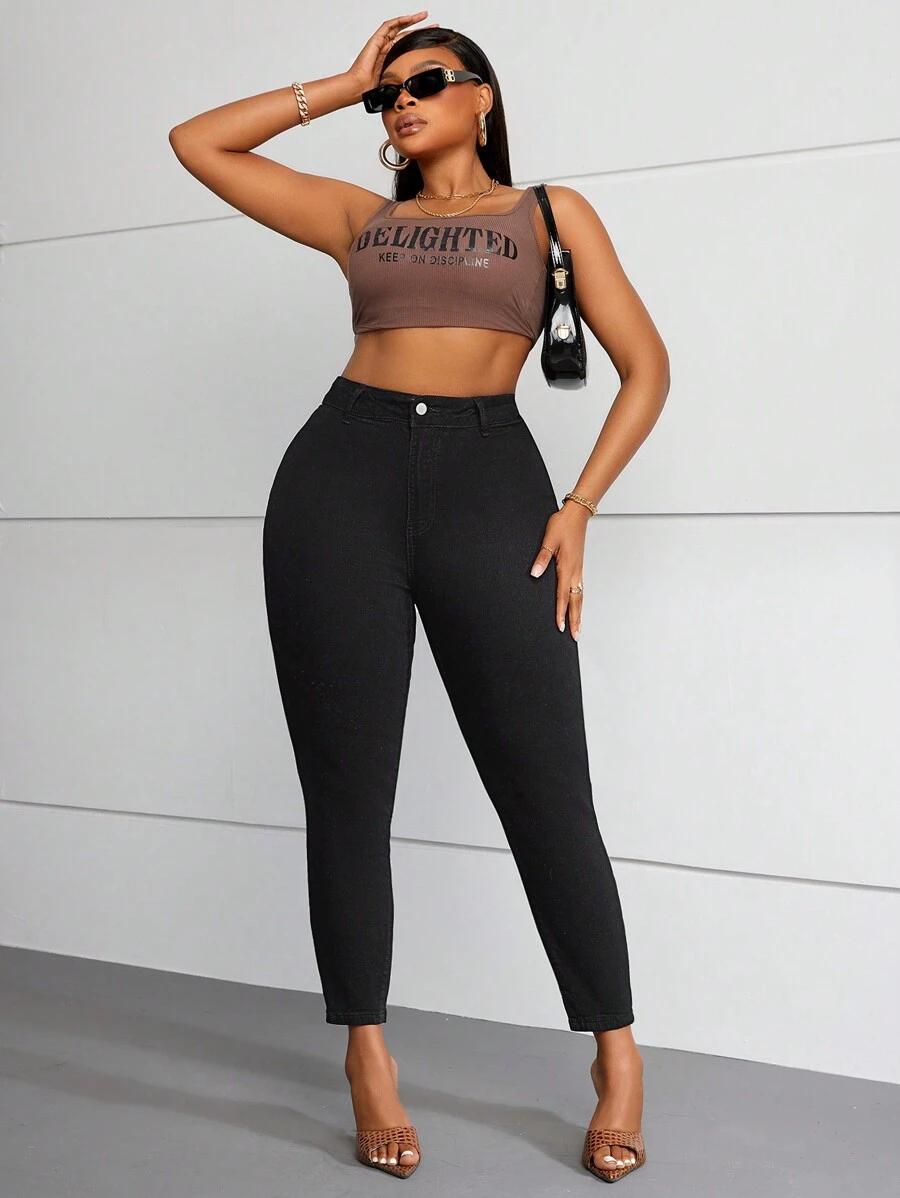 SHEIN CZARNE SPODNIE JEANS S06__46