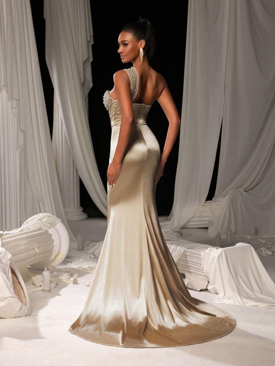 SHEIN MAXI SUKIENKA ZDOBIENIE S06__L