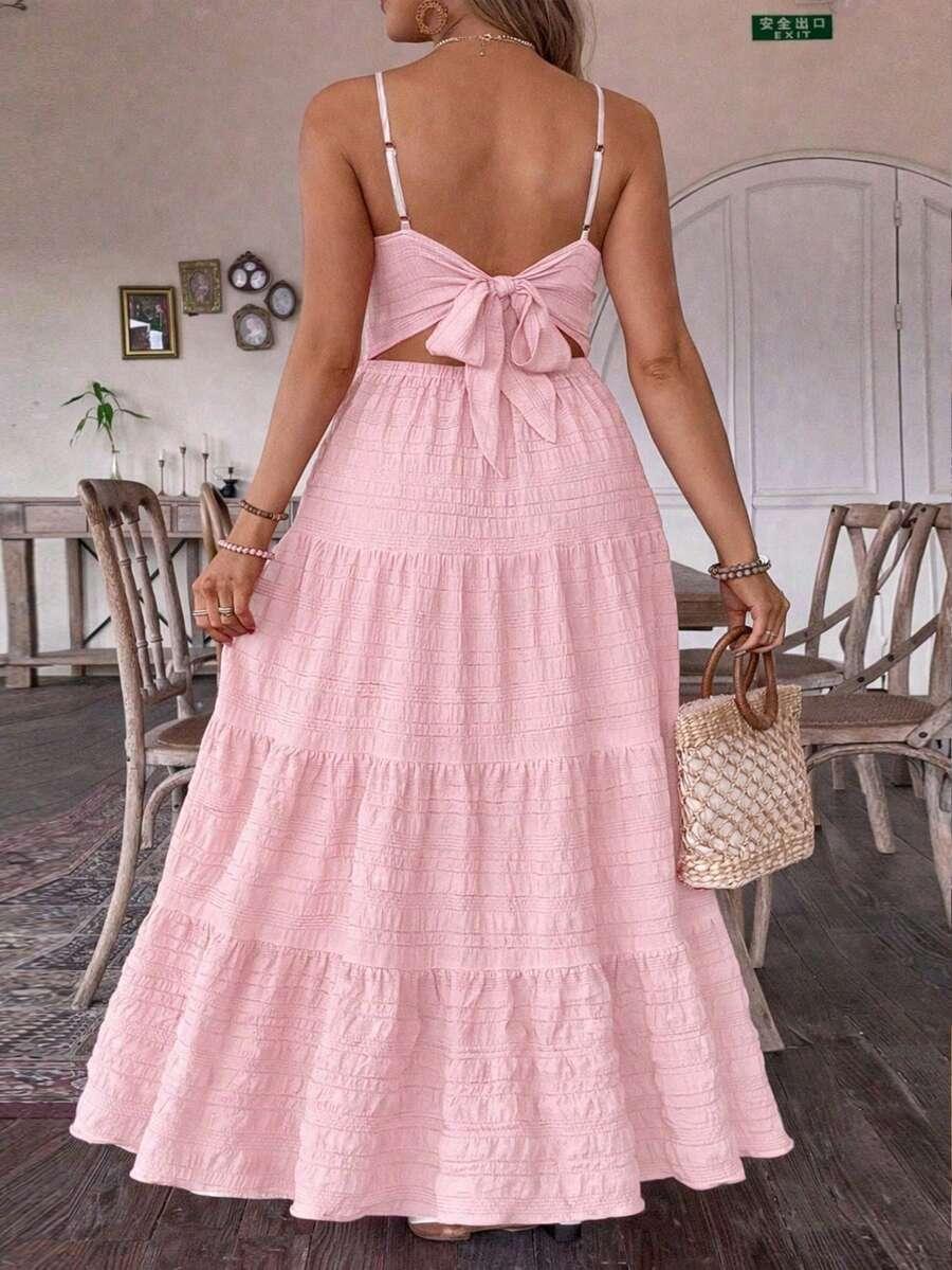 EMERY ROSE MAXI SUKIENKA ODKRYTE PLECY WIĄZANIE PK01__S