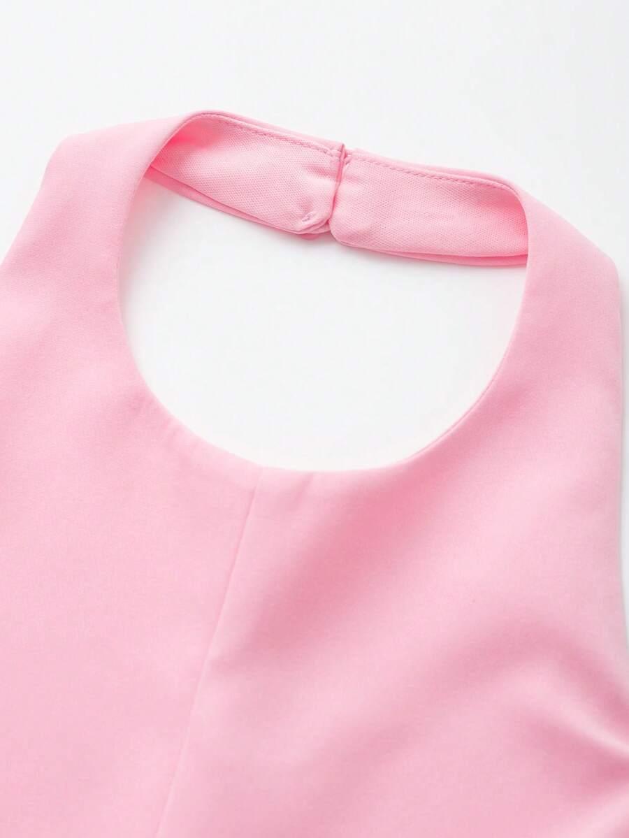 SHEIN RÓŻOWY TOP ODKRYTE PLECY S06__S