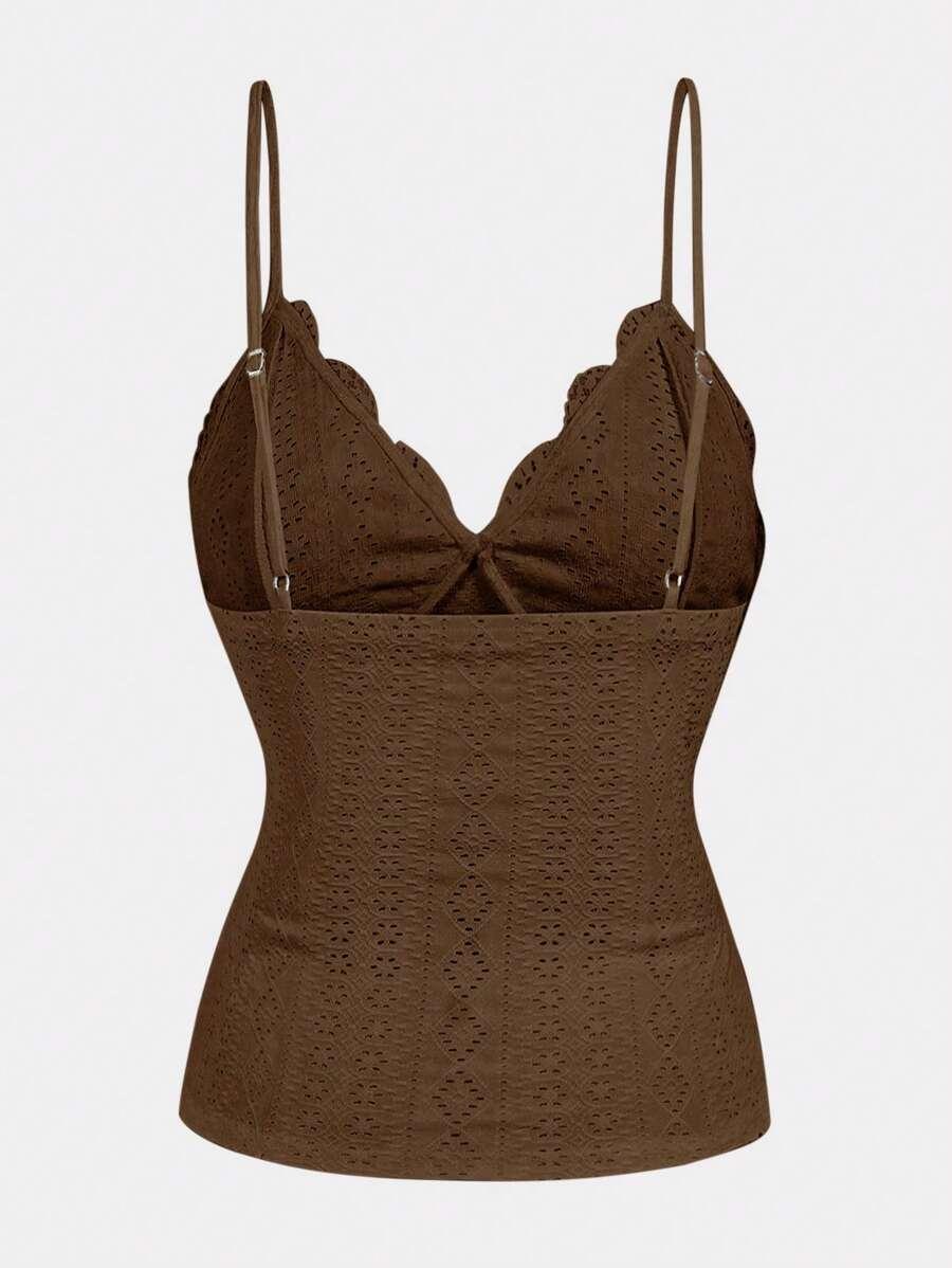 SWEETRA CURVE BRĄZOWY TOP NA RAMIĄCZKACH S06__50