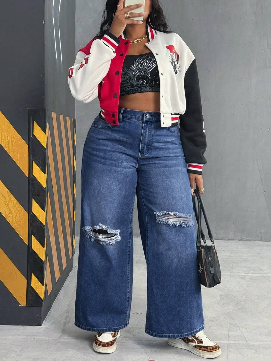 SHEIN PROSTE SPODNIE JEANS PK01__M