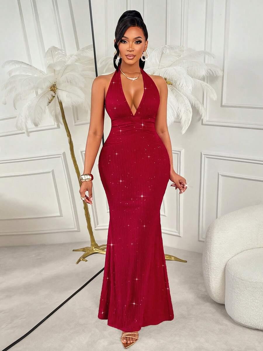 SHEIN CZERWONA MAXI SUKIENKA S06__XL