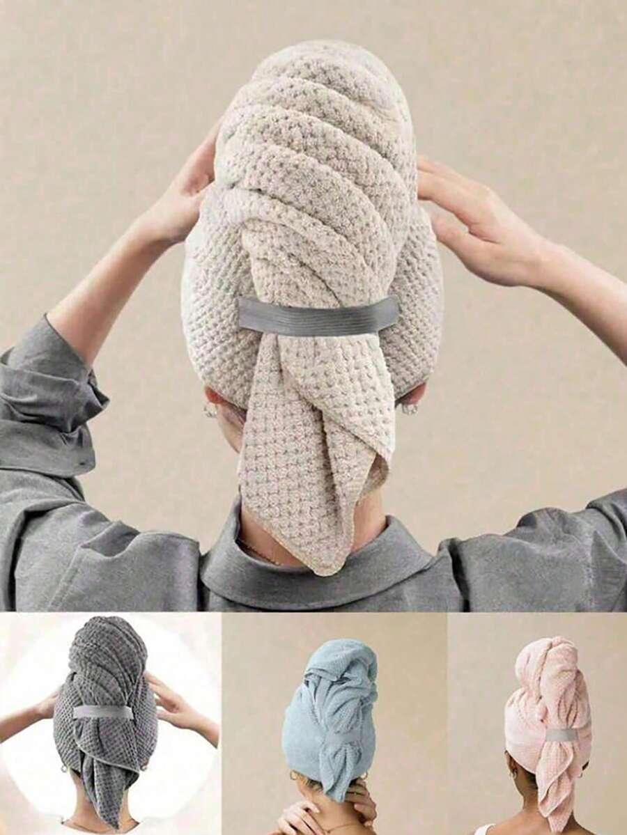 SHEIN RĘCZNIK TURBAN DO SUSZENIA WŁOSÓW NA GŁOWĘ 4-PACK S07