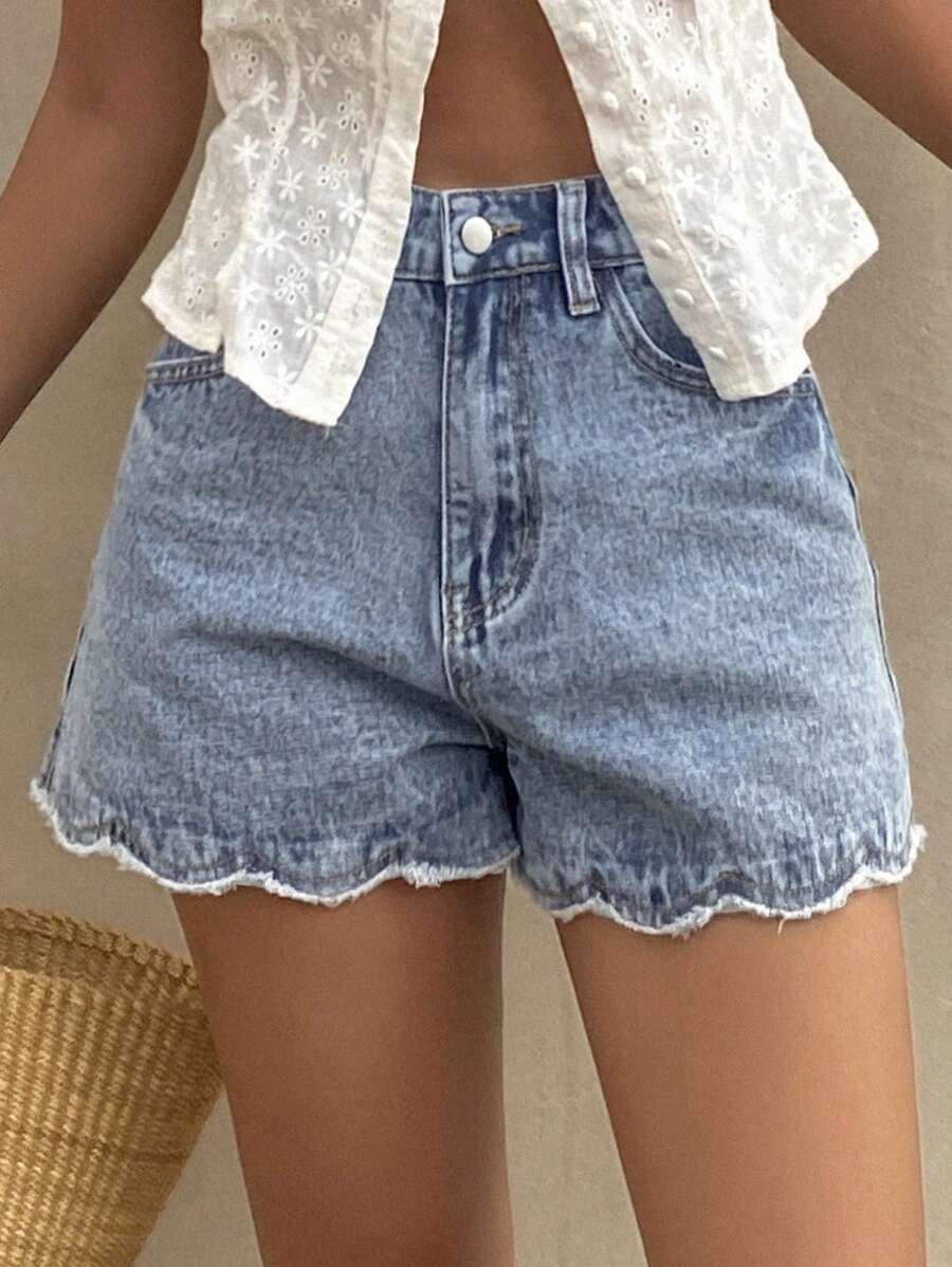 SHEIN NIEBIESKIE SPODENKI JEANS S09__XL