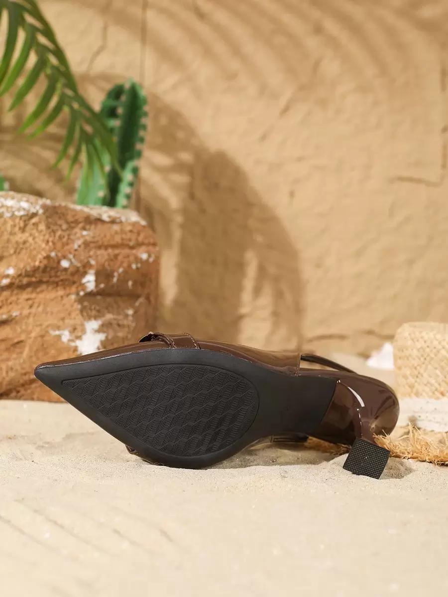 SHEIN BRĄZOWE CZÓŁENKA SZPIC S06__40
