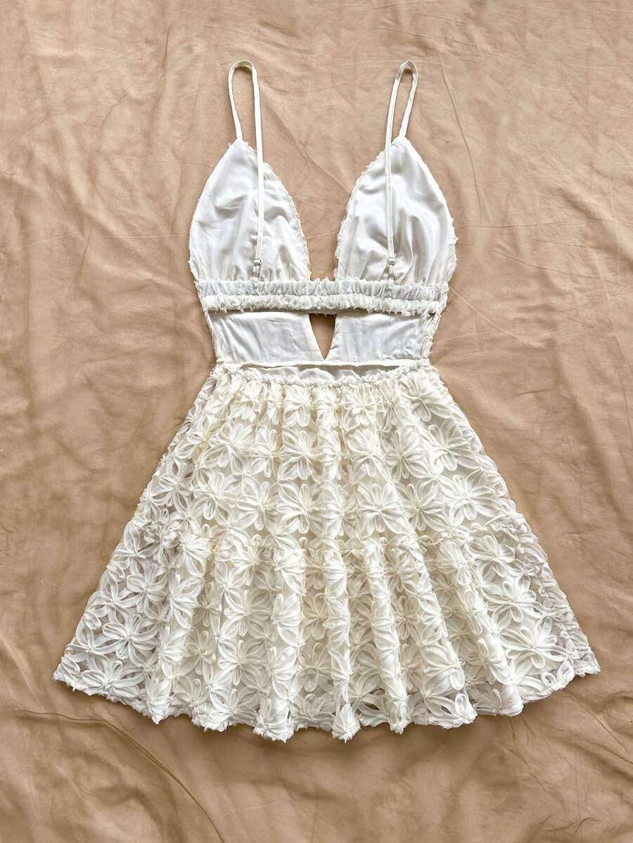 SOLEIA BIAŁA MINI SUKIENKA S06__M