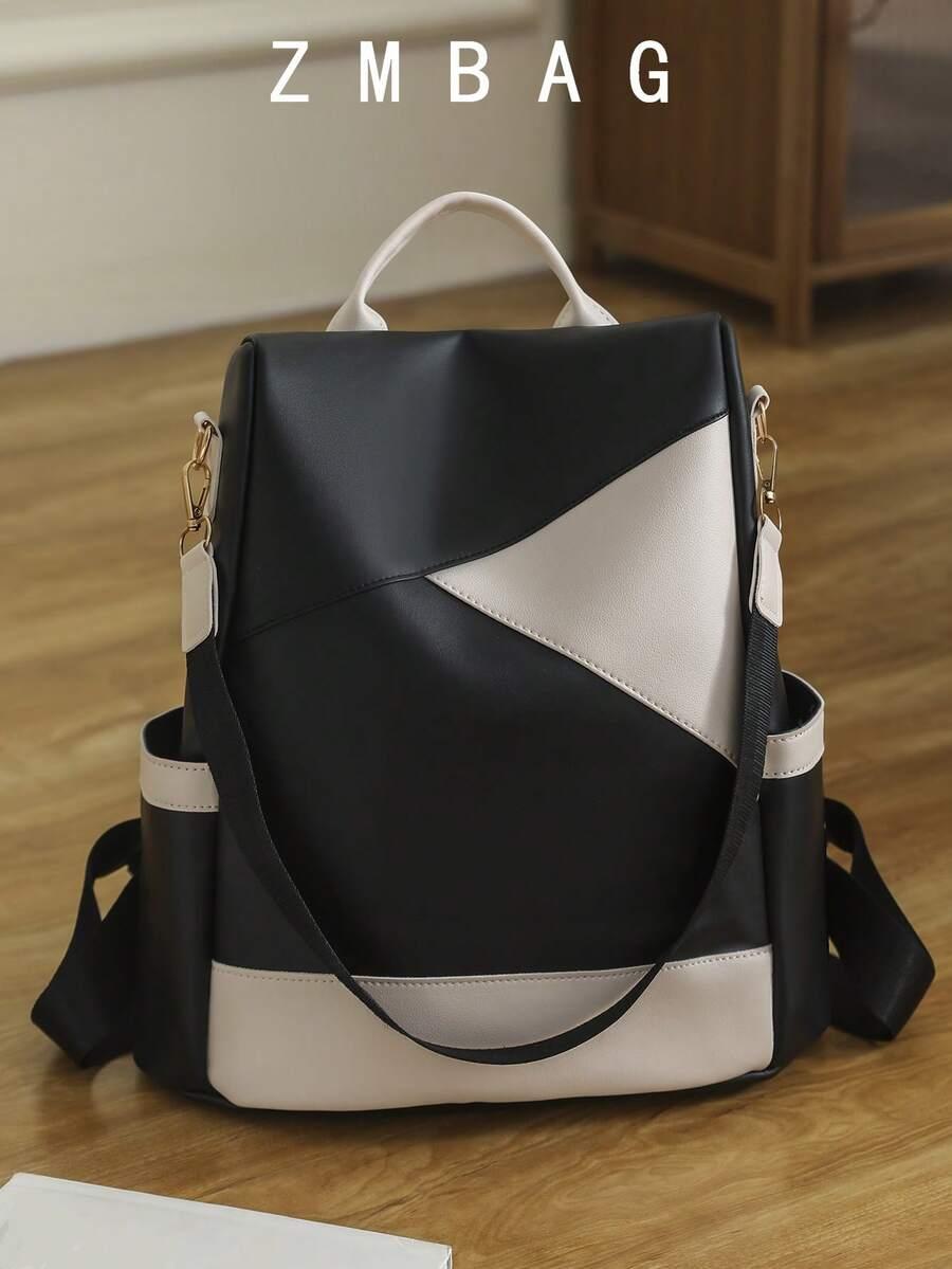 SHEIN PLECAK IMITACJA SKÓRY KONTRAST PK01__31X32
