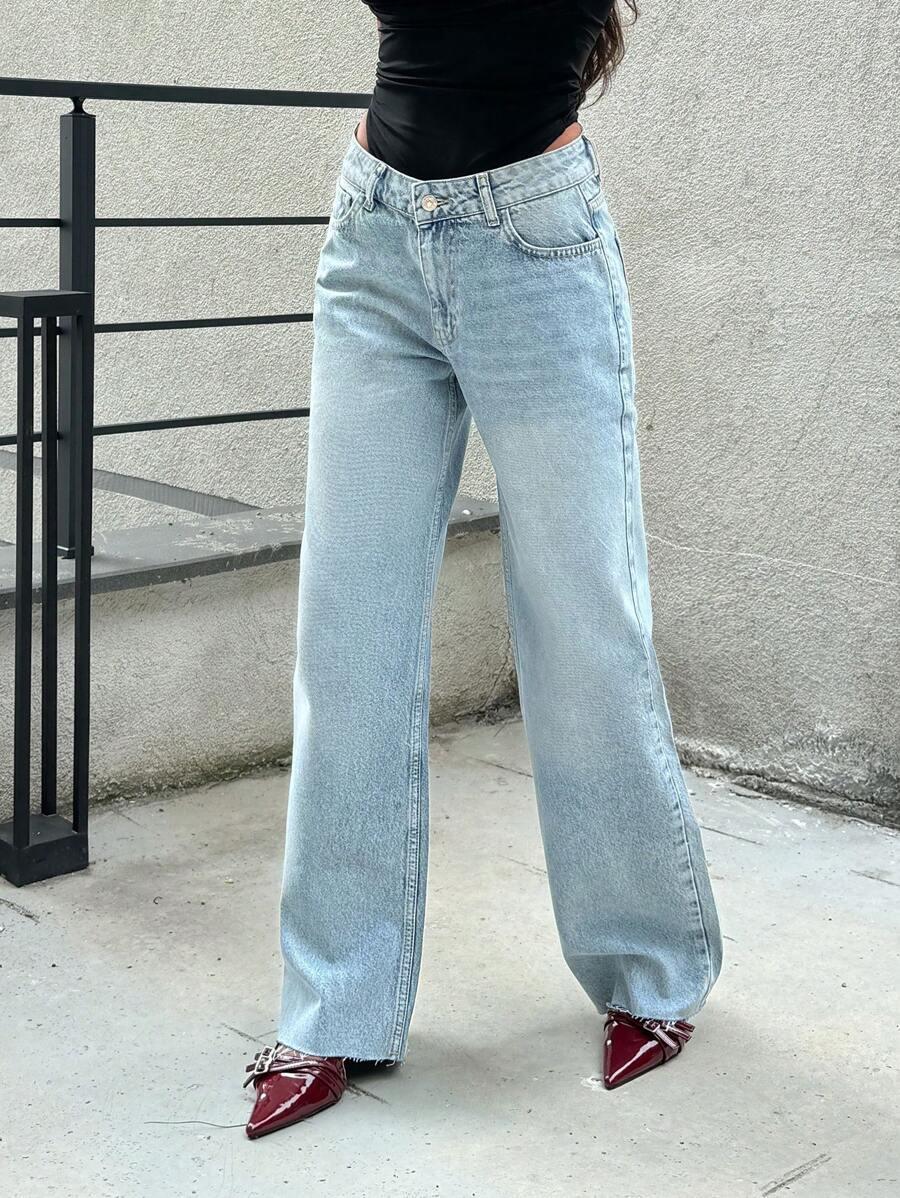 EURMUSE NIEBIESKIE SPODNIE JEANS S06__S