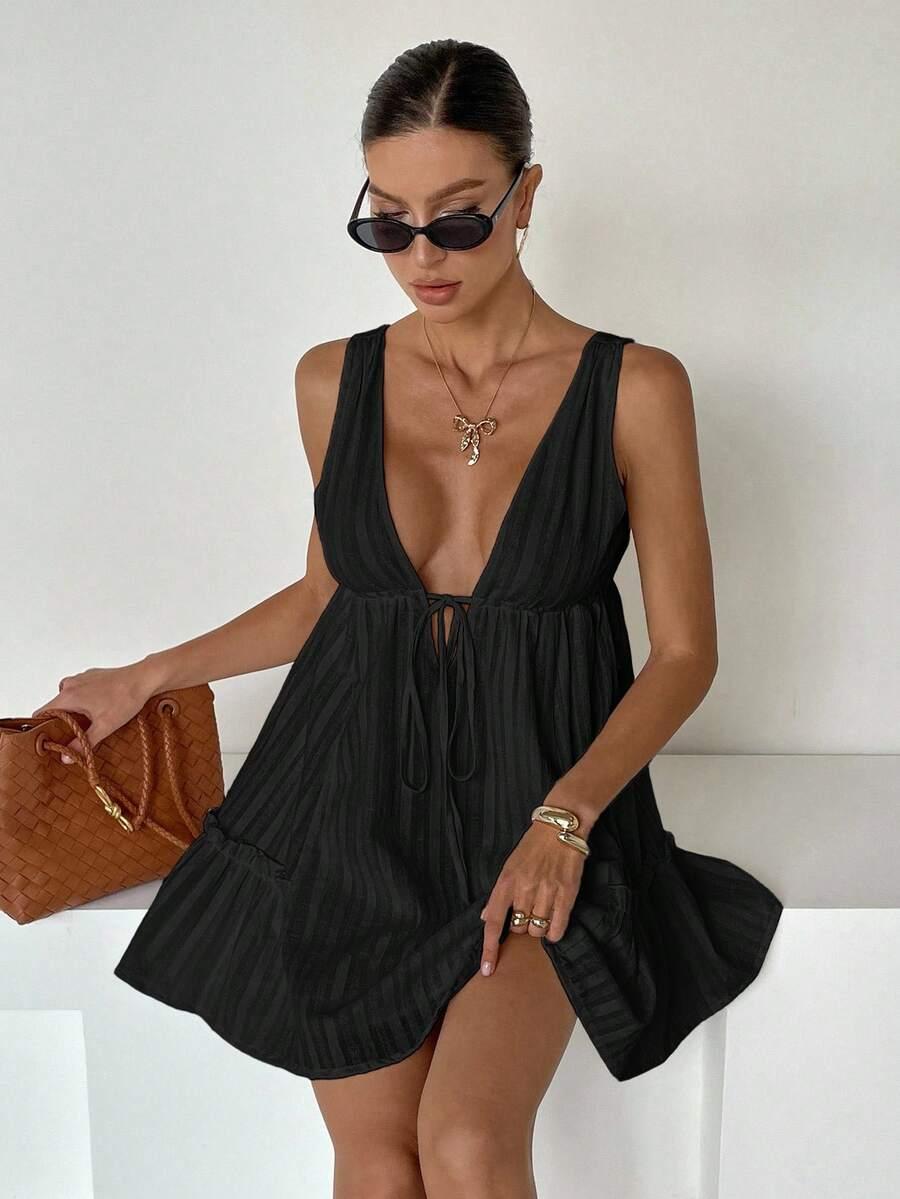 SHEIN CZARNA MINI SUKIENKA S06__S