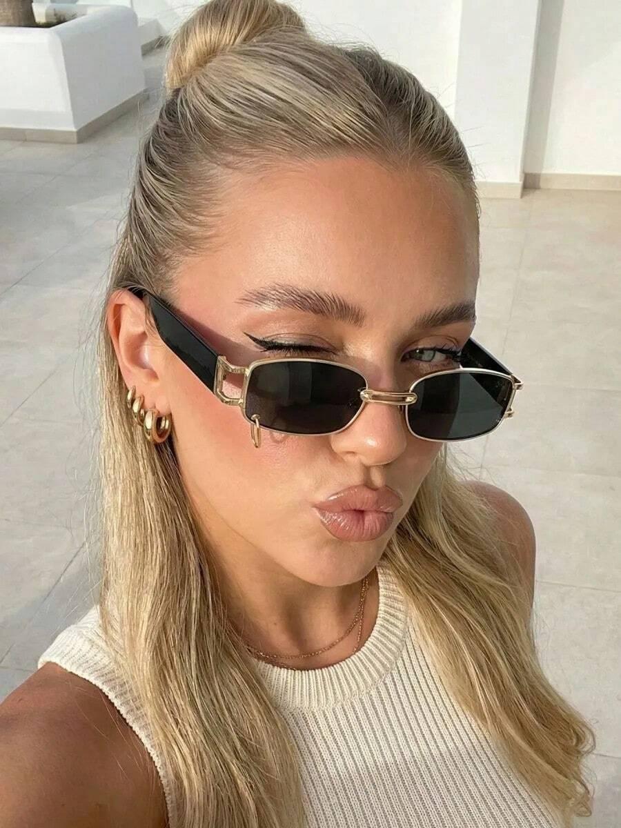 SHEIN CZARNE OKULARY PRZECIWSŁONECZNE S07