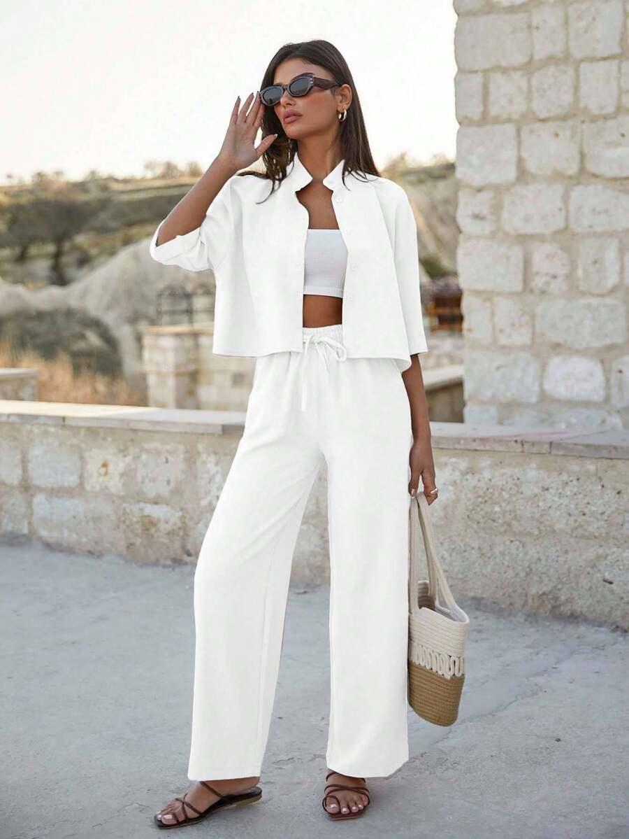 SHEIN BLUZKA SPODNIE KOMPLET S09__S