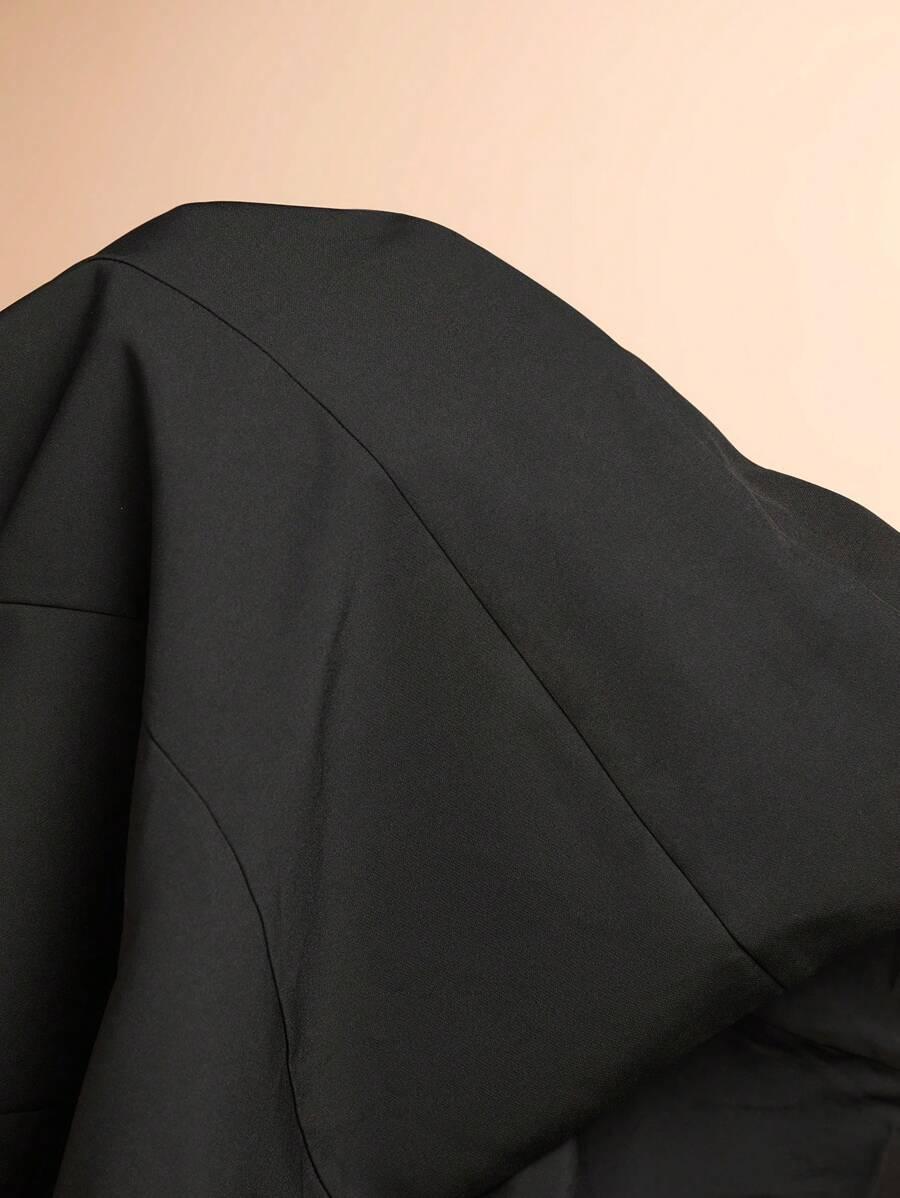 SHEIN CZARNY DWUCZĘŚCIOWY KOMPLET TOP SPODNIE S06__48