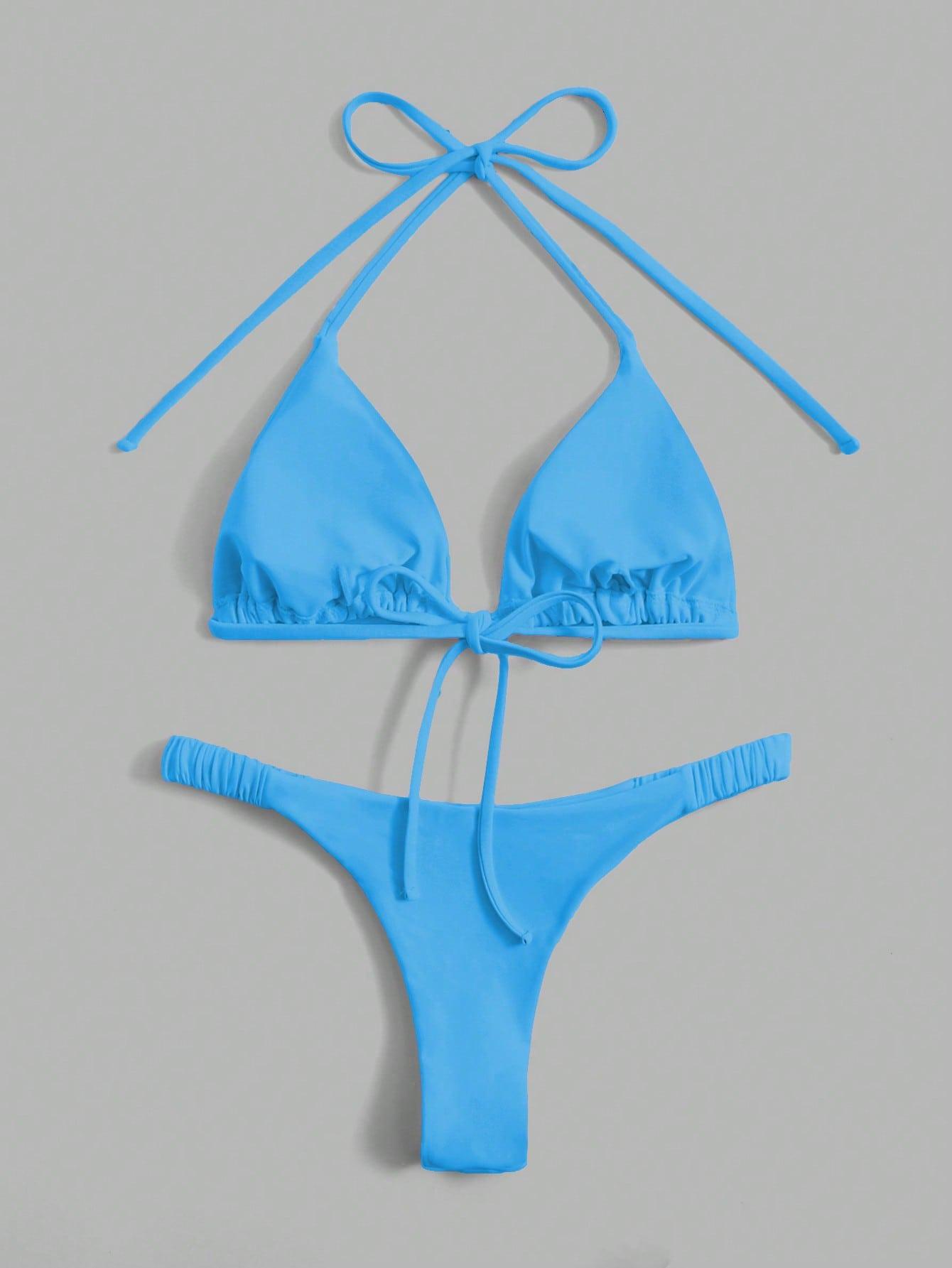 SHEIN NIEBIESKI DWUCZĘŚCIOWY STRÓJ KĄPIELOWY S09__M
