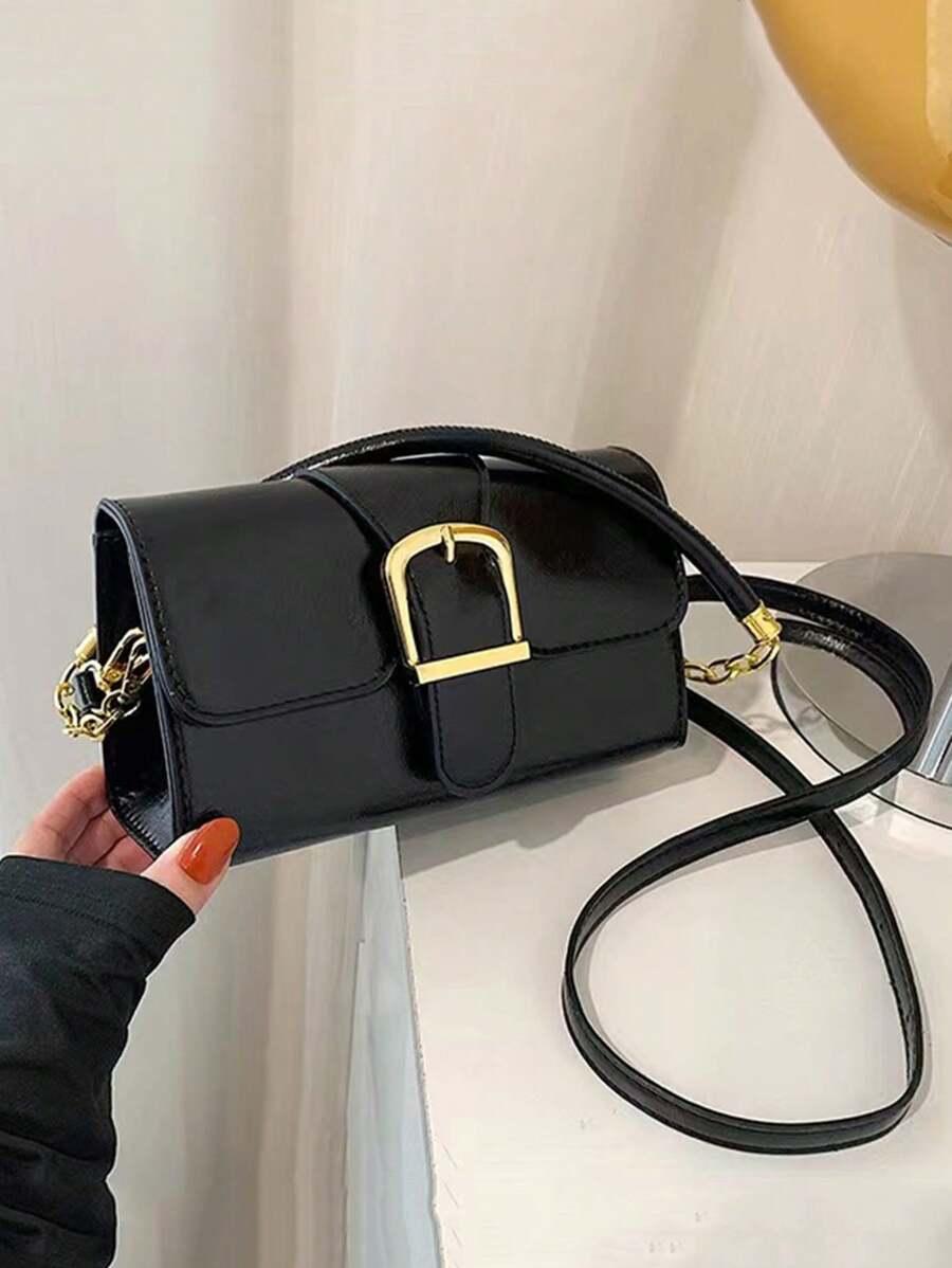 SHEIN CZARNA TOREBKA PASEK S07__13X22CM