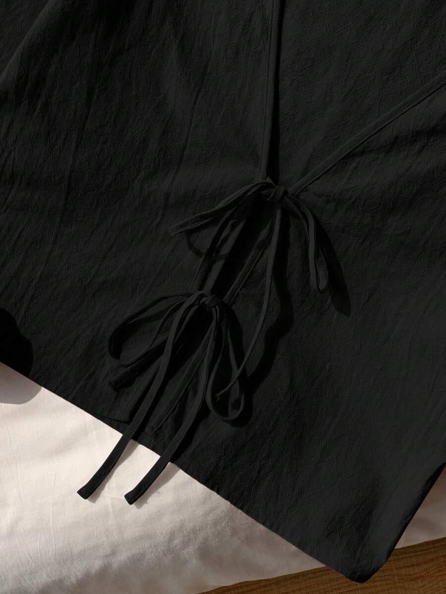 SHEIN CZARNY TOP KRÓTKI RĘKAW S06__S
