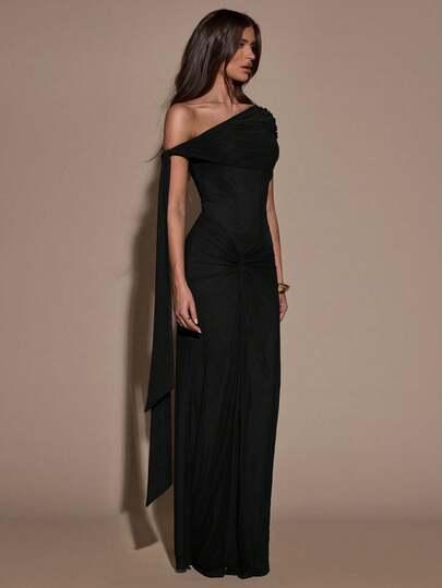 SHEIN CZARNA MAXI SUKIENKA S06__M