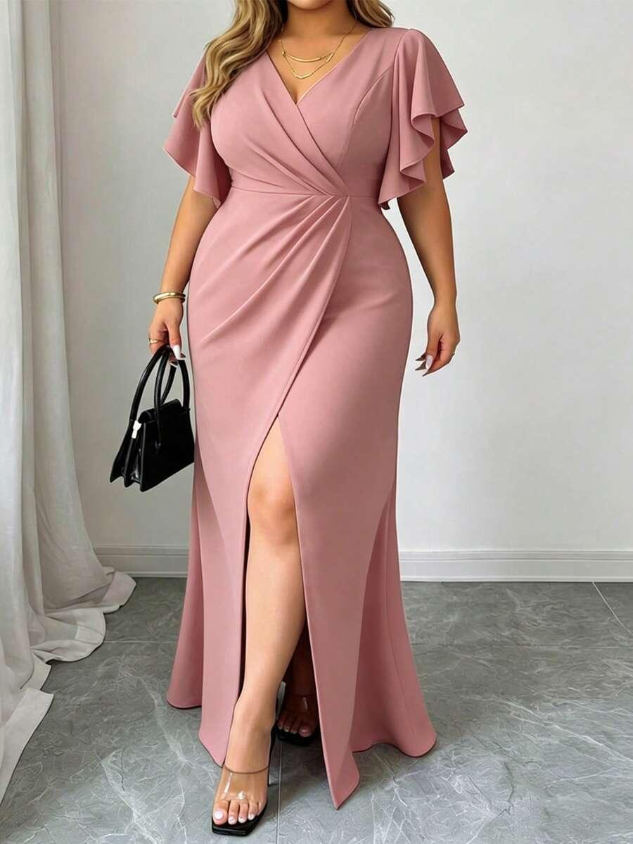 SHEIN RÓŻOWA SUKIENKA MAXI S06__48