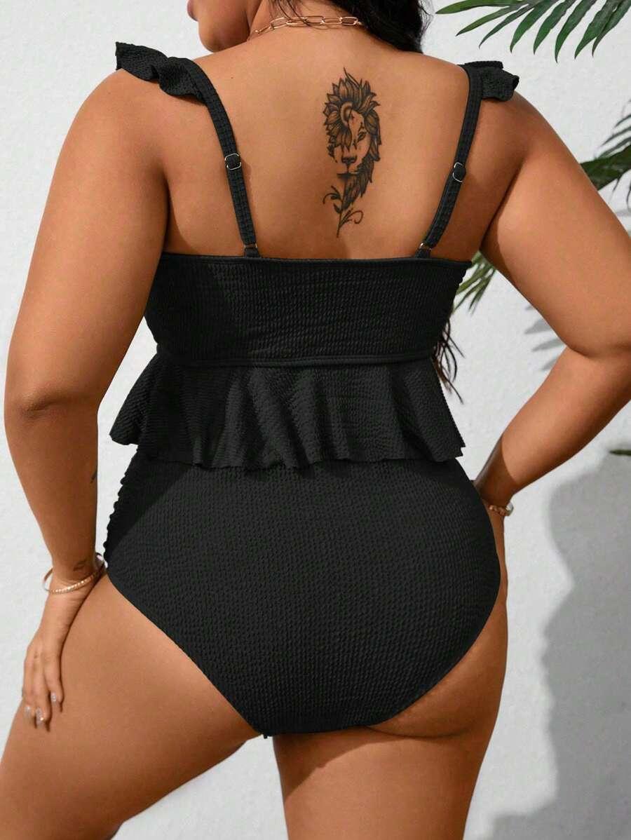 SHEIN CZARNY DWUCZĘŚCIOWY STRÓJ KĄPIELOWY S09__52
