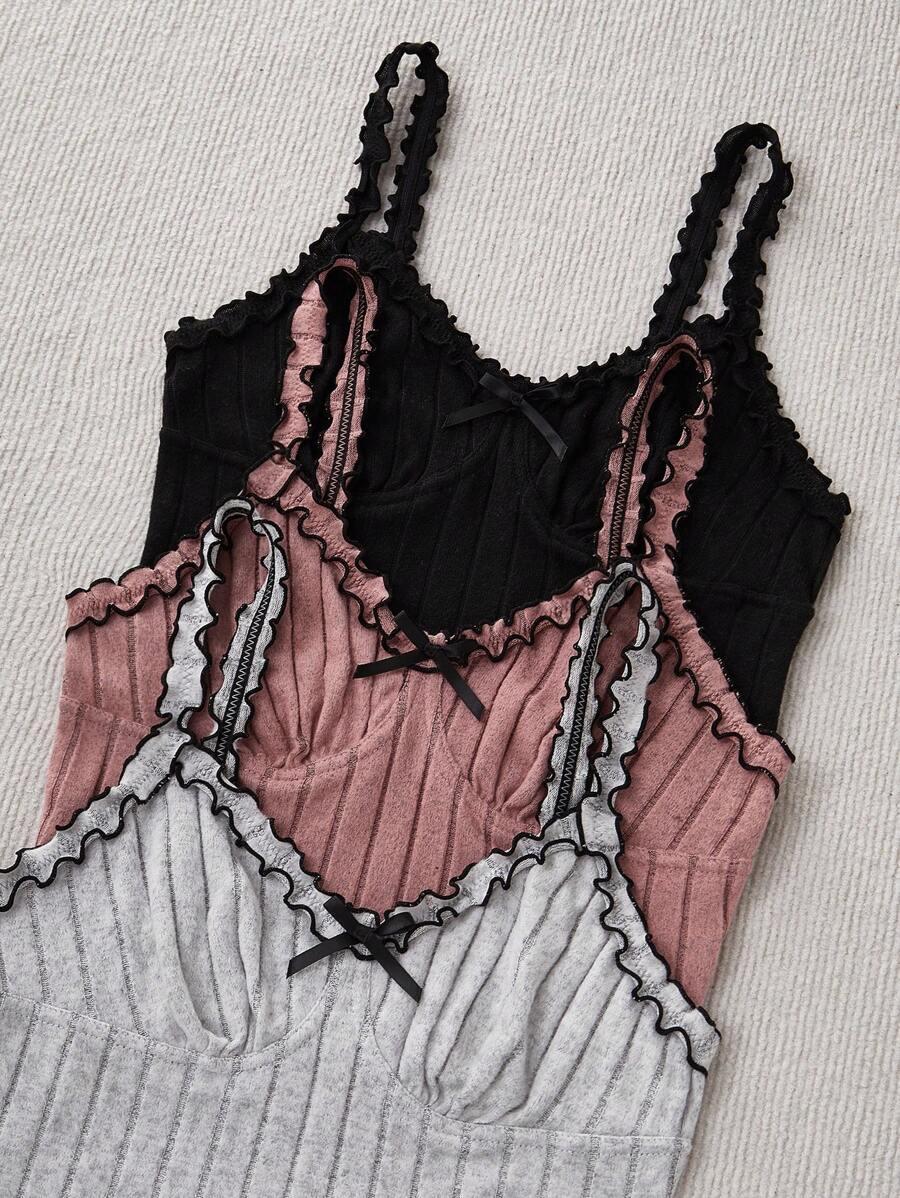 SHEIN PIŻAMA TOP SPODNIE 3-PACK S06__M