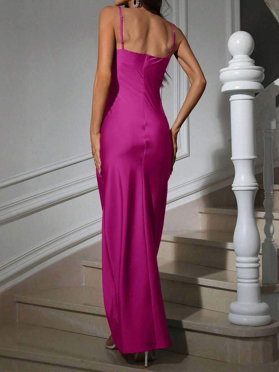 SHEIN RÓŻOWA MAXI SUKIENKA S06__XS