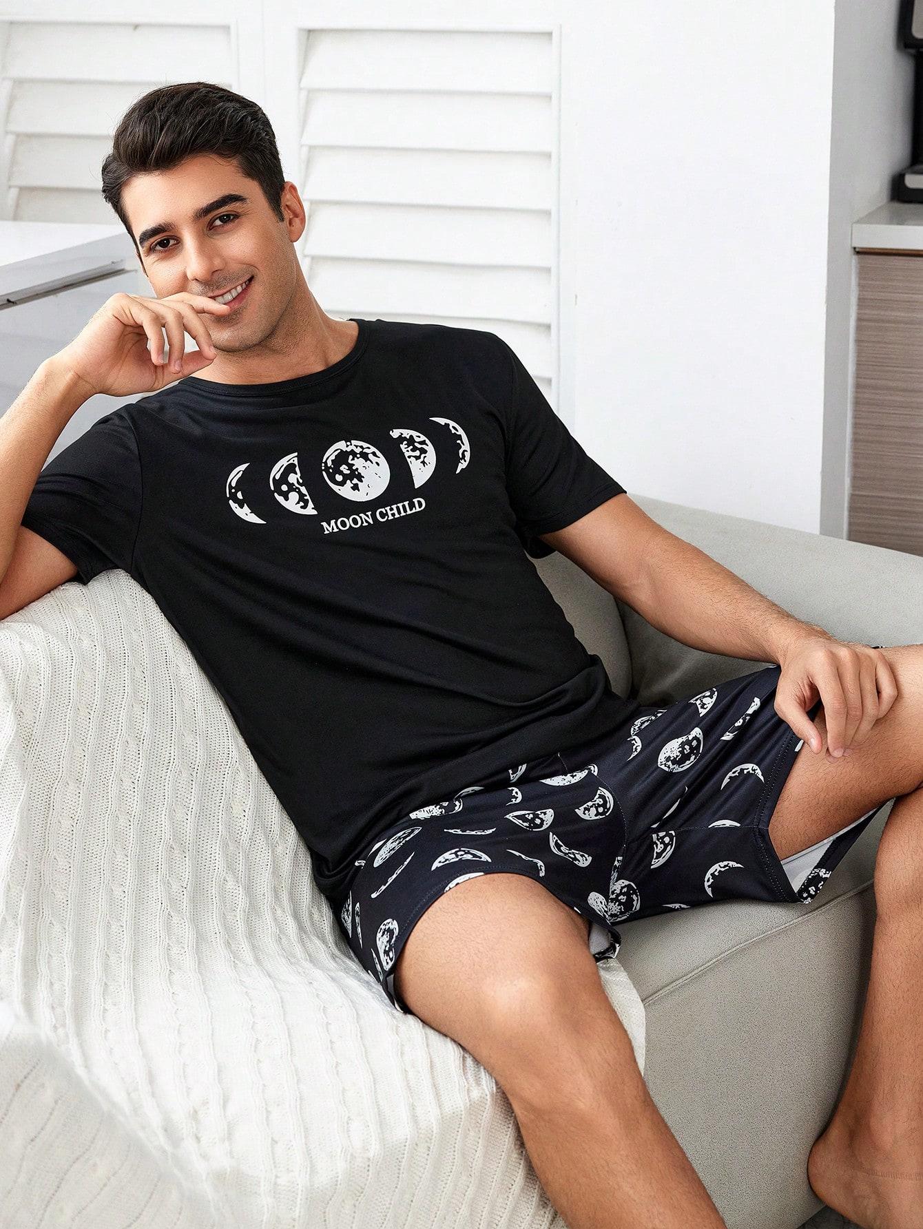 SHEIN PIŻAMA KOMPLET T-SHIRT SPODENKI S06__XL