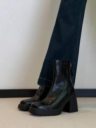 SHEIN CZARNE BOTKI OBCAS W01__37,5