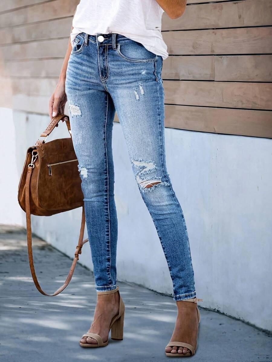 SHEIN SPODNIE JEANS RURKI S06__XL