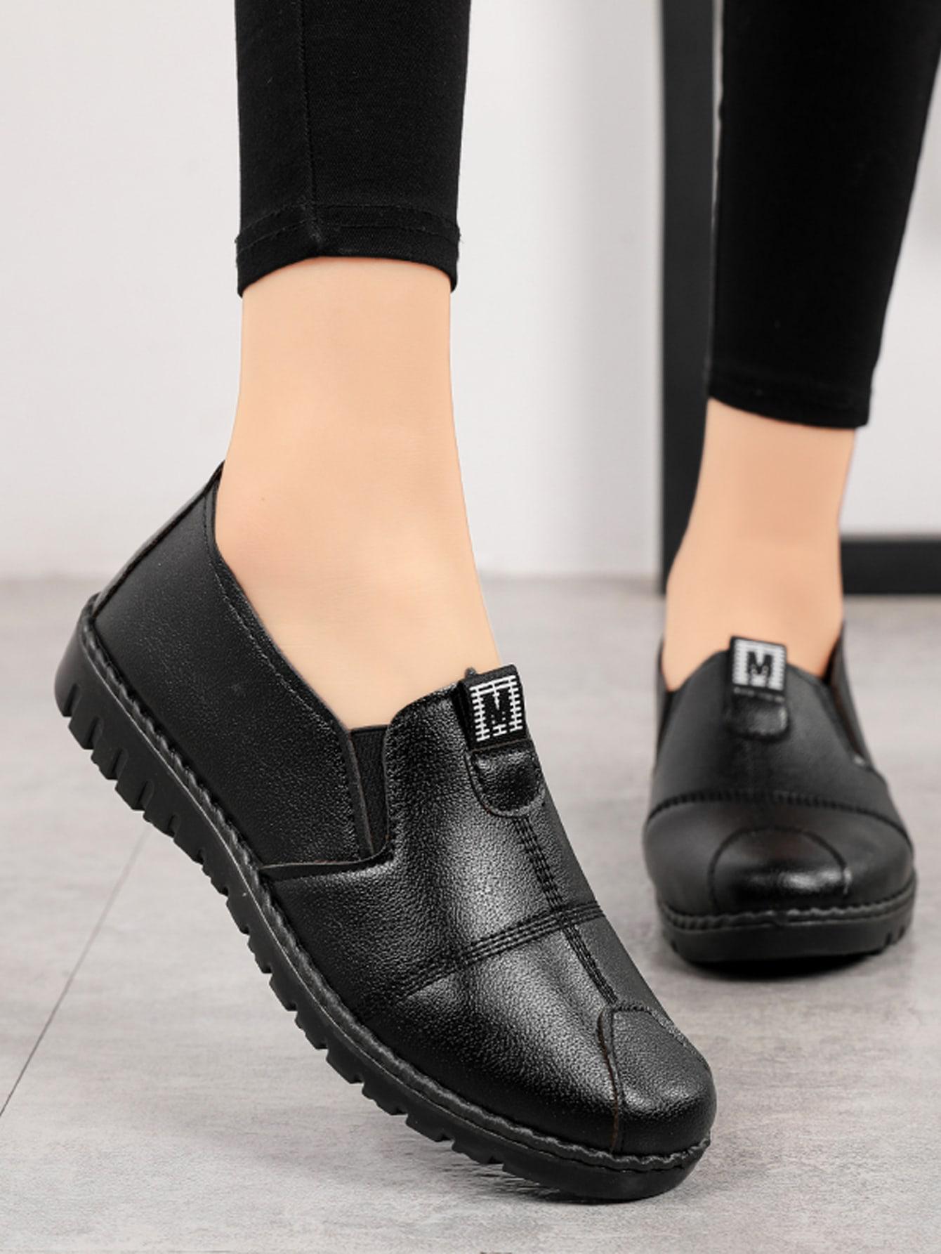 SHEIN CZARNE PÓŁBUTY IMITACJA SKÓRY S06__40