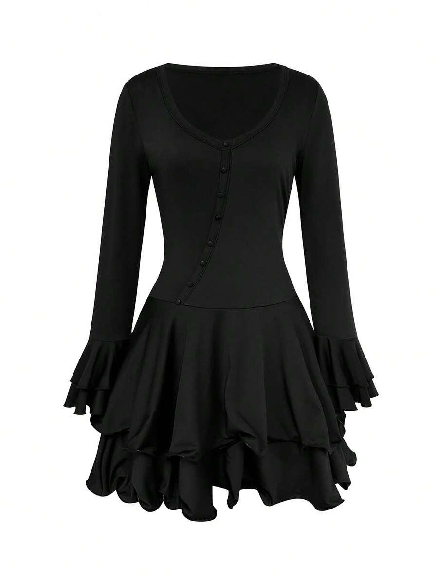 SHEIN CZARNA MINI SUKIENKA S06__M