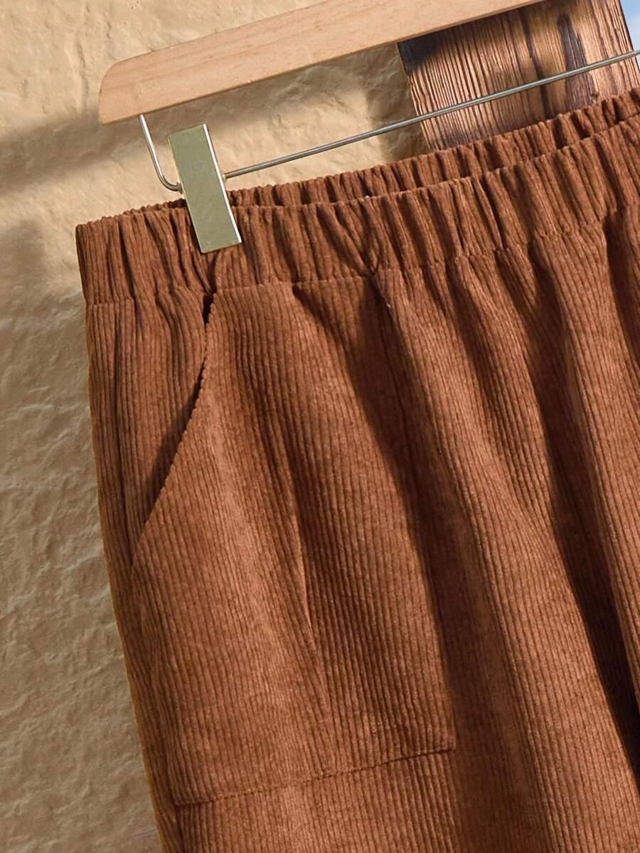 SHEIN BRĄZOWE SPODNIE CASUAL S06__46