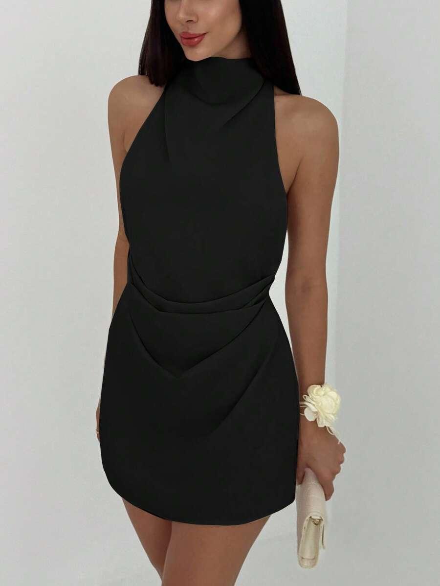 SHEIN CZARNA MINI SUKIENKA S06__M