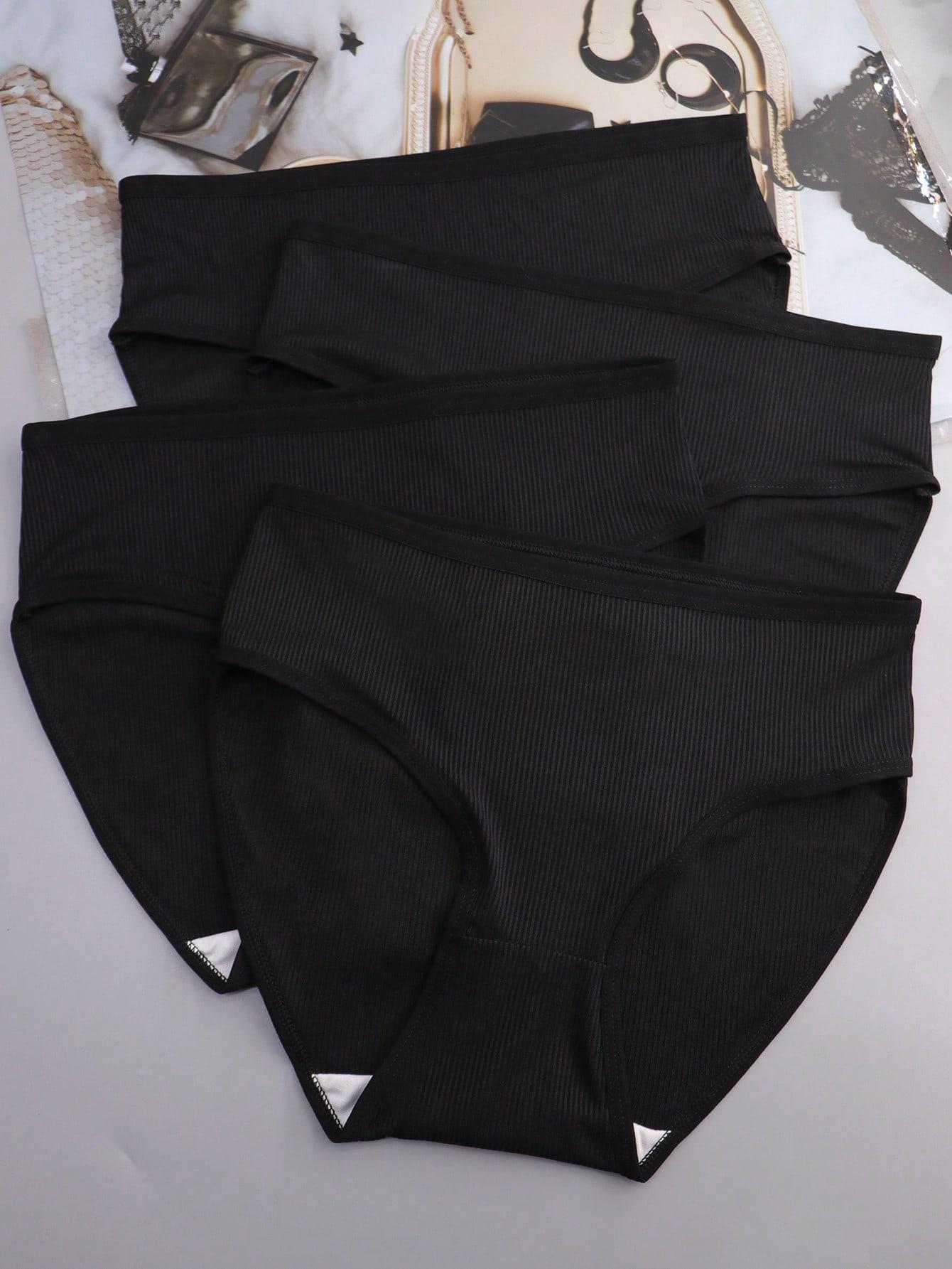 SHEIN CZARNE MAJTKI 4 PACK S06__XL
