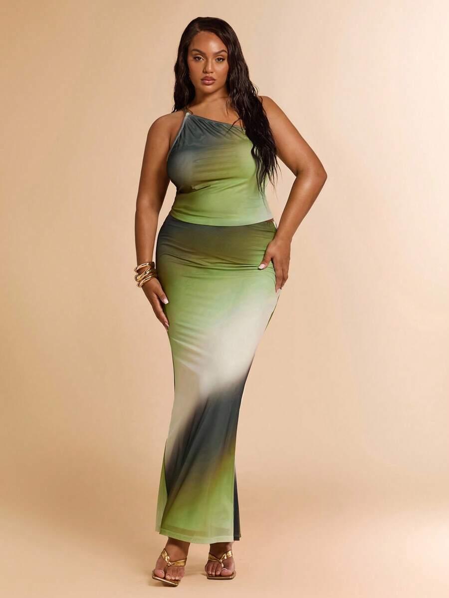 SHEIN KOMPLET TOP SPÓDNICA SIATECZKA S06__52