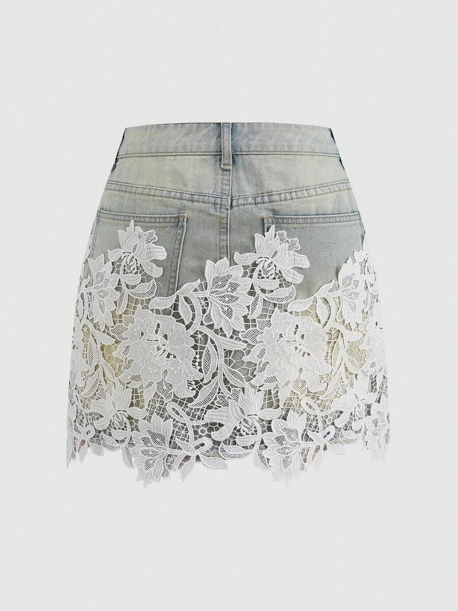 SHEIN KRÓTKA SPÓDNICA JEANS S06__XS