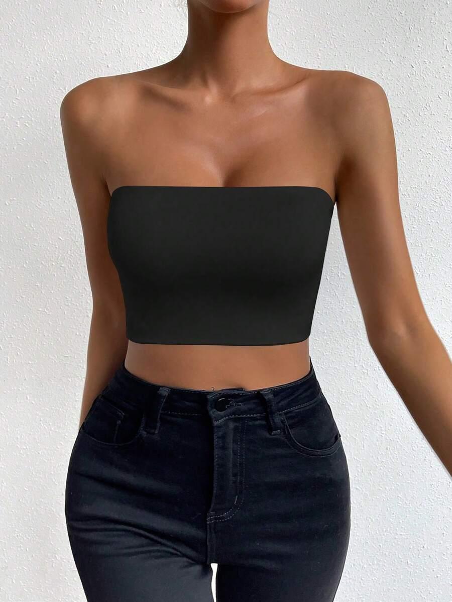 SHEIN CZARNY TOP TUBA S06__M