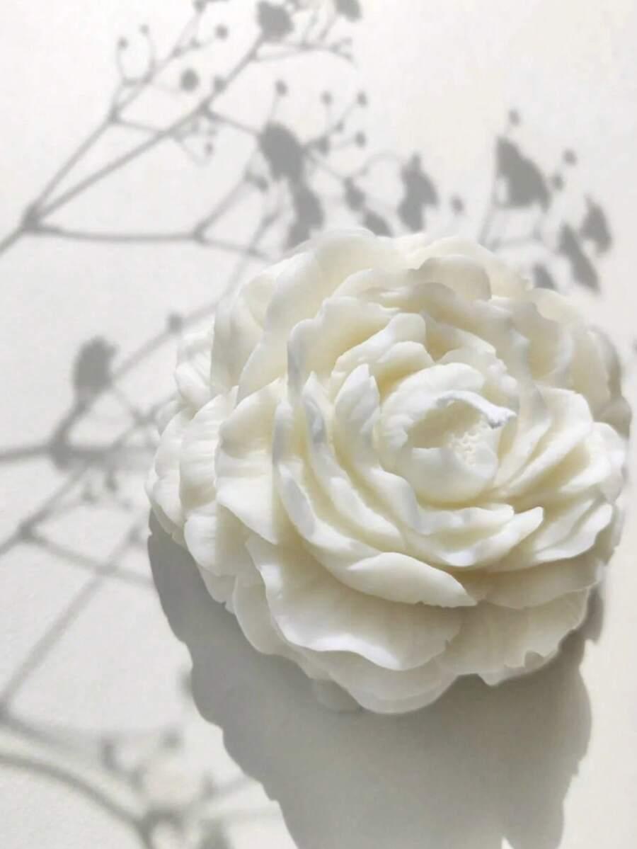 SHEIN BIAŁA ŚWIECZKA KWIAT 1SZT. S07__4,5CM
