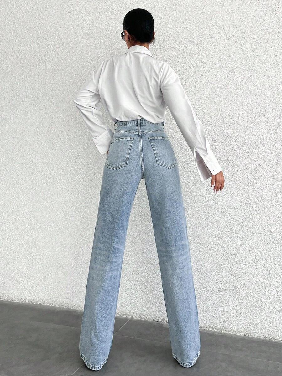 SHEIN NIEBIESKIE SPODNIE JEANS S06__L