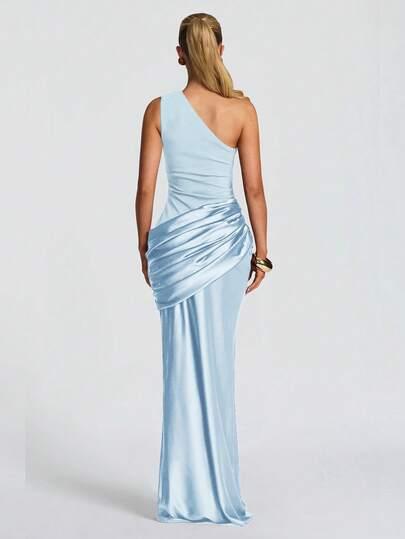 SHEIN NIEBIESKA MAXI SUKIENKA S06__S