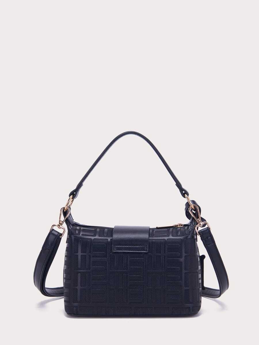 SHEIN CZARNA TOREBKA LOGO S07__13X10X21
