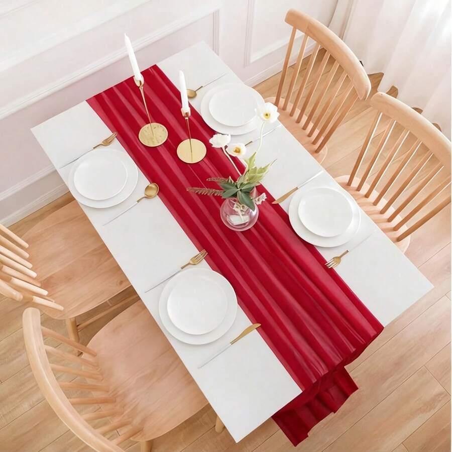 SHEIN CZERWONY BIEŻNIK NA STÓŁ S07__75X600