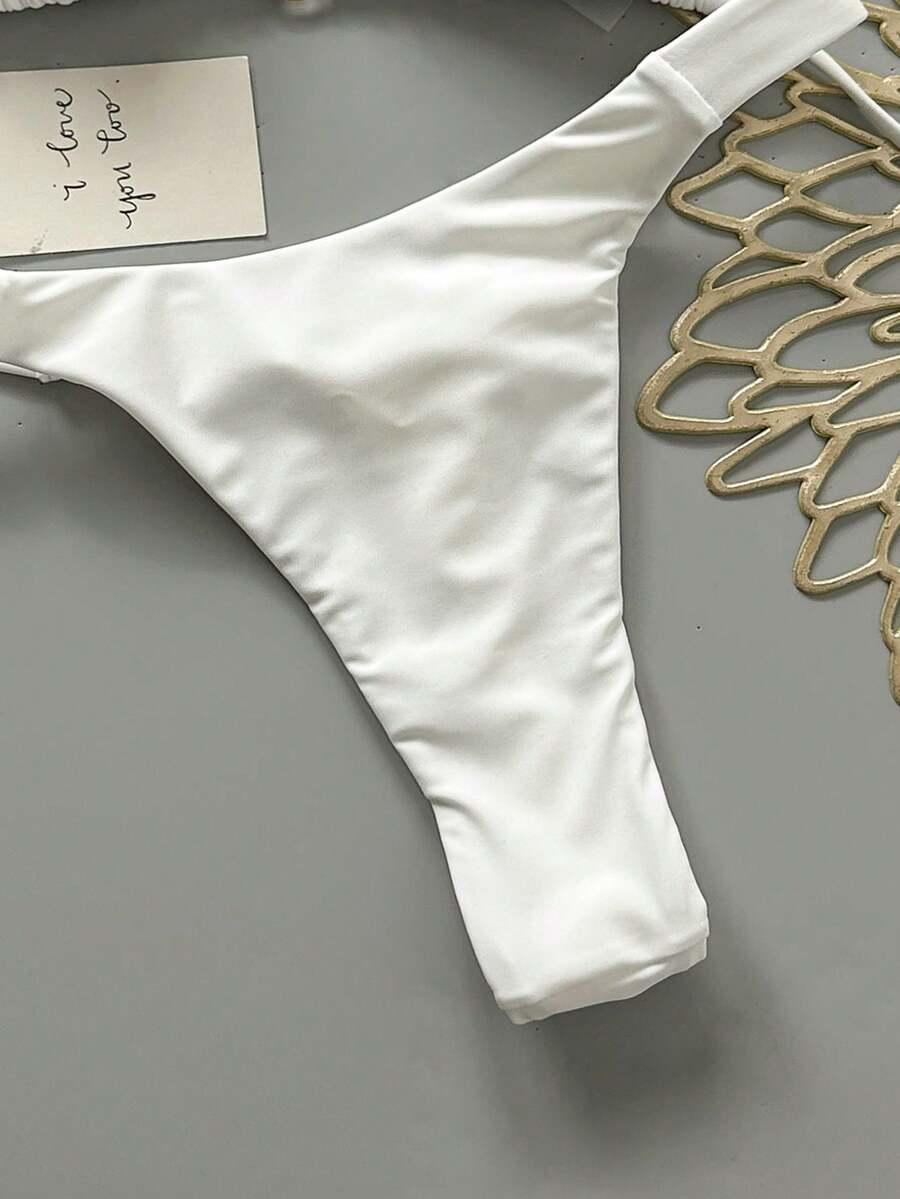 SHEIN BIAŁY DWUCZĘŚCIOWY STRÓJ KĄPIELOWY S09__XS