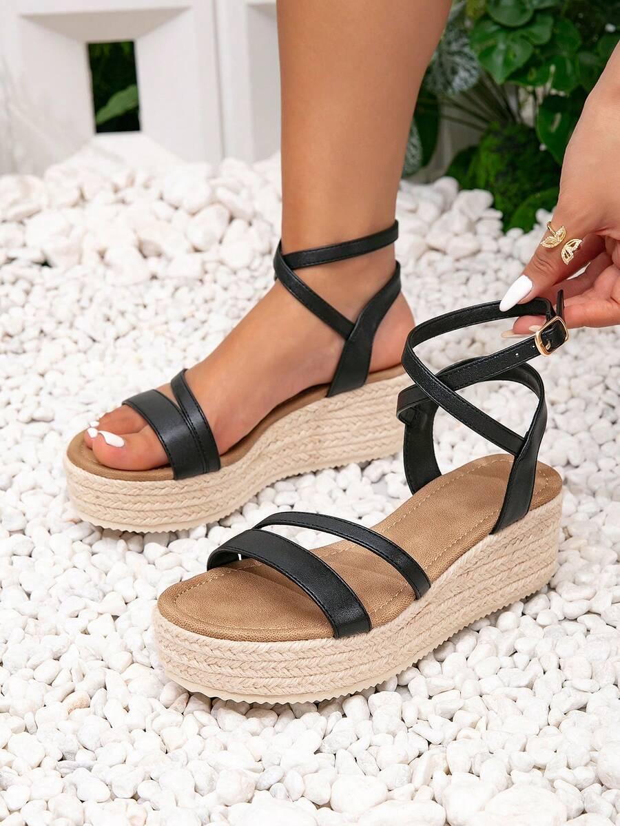 SHEIN CZARNE SANDAŁY PLATFORMA S06__39